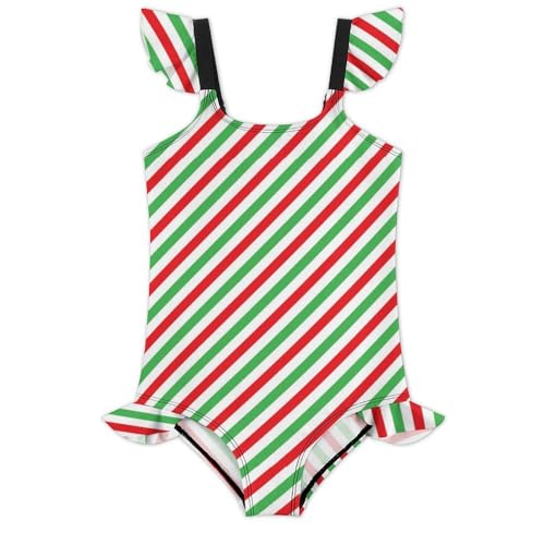 Girls One Piece Swimsuit Polka Dots Ruffles Swimwear Bathing Suits 3-12 Years