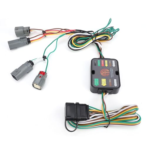 Jeffergarden 4-poliger Anhänger-Kabelbaumsatz, Metall-ABS-Konstruktion, 4-Wege-Stecker für Rücklichter, Bremslichter, Passend für Bronco Sport 2021–2025