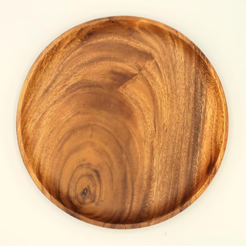 Holzgeschirr runder Teller 15 20 25 30 cm aus Akazienholz...