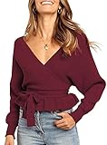 baby wickelpulli Elegant Pulli Damen - Herbst und Winter pullover damen sind schlicht und klassisch. Passt perfekt zu Jeans, Shorts, Jogginghosen, Absätzen und Schuhen für einen stilvollen Look.