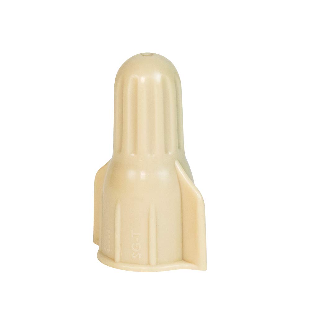 3M Secure Grip Wire Connector, Steel Spring Connectors, 22-8 AWG, Straight Wing Design, Tan (SG-T), Bag of 500