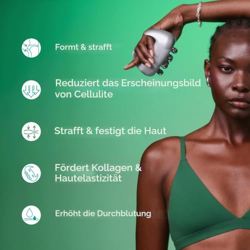 Magnitone Diablo Pro Ganzkörper-Skulpturgerät - Mikrostrom EMS, Radiofrequenz & Massage - 3 Intensitätsstufen - Kabellos, Tragbar, 70 Minuten Akku - für Beine, Arme, Bauch & Gesäßmuskeln
