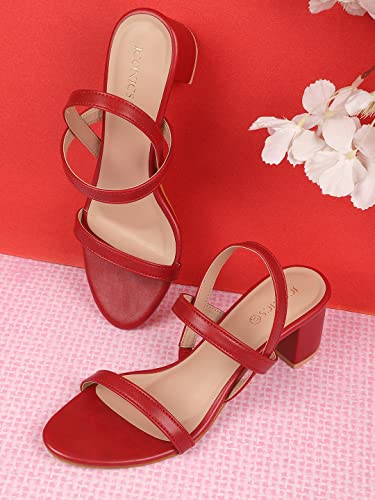 Image of ICONICS Women's Heels, Red, 3