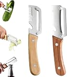 Set 2 Pelapatate Cucina Professionali Multifunzione 3-in-1, Sbucciatore, Tagliaverdure, Ap...