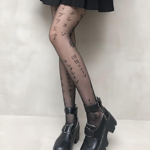 Image of Ulalaza Sparkle Hollow Out Letter Nude Colorful Rhinestone Hot Drilling Fishnet Pantyhose Tights for women Luminous