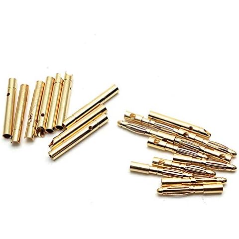Yohii 2.0mm Male and Female Bullet Banana Connectors Plugs - Pack of 10 Pairs- (G7.23) Cover
