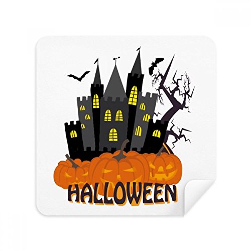 Chiffon de nettoyage lunettes Halloween château effrayant essuie-écran daim 2 pièces