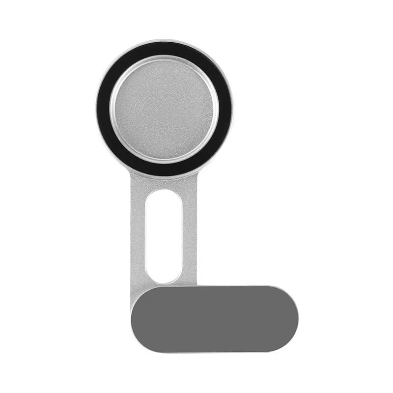 2 Pack Magnetic Laptop Phone Mount, Silver Foldable Side Mount Stand Compatible for iPhone 17-12 MagSafe & All Phones, Aluminum Laptop Accessories for Monitor, Desktop, MacBook (Silver)