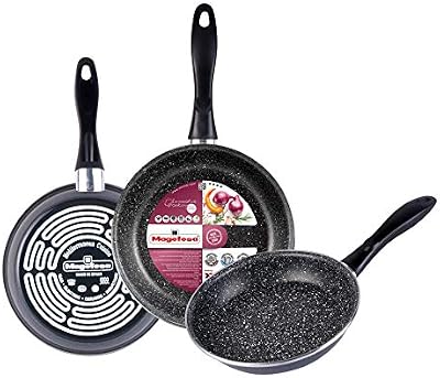 MAGEFESA K2 Gransasso Juego De Sarténes, Gris Moteado, 18/20/24 cm