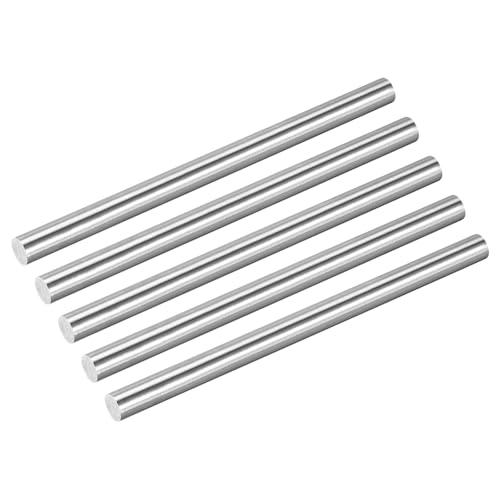 uxcell 5Pcs 304 Stainless Steel Rods, 13mm x 254mm Metal Solid Shaft Round Rod Lathe Bar Stock for Model Plane Cars Ship DIY Craft Metal Working