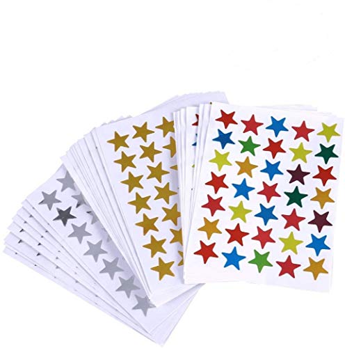 TOYMYTOY 30 feuilles mérite récompenses étoiles autocollants coloré étoiles autocollants pour enfants Motivation