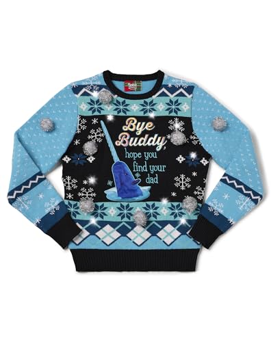 Spencer’s Elf Blue Narwhal Christmas Sweater | Officially Licensed | Perfect for The Holiday Season