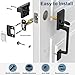 AEEKEL Black Front Door Handle No Lock, Exterior Entry Door Handle with Interior Passage Levers, Front Door Lock Set for Left Right Handle Doors, Deadbolt Set Not Included, Non-Locking