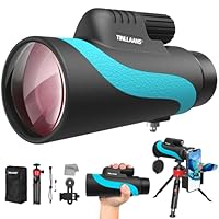 16x56 UHD Monocular Telescope, Monoculars for Adults High Powered, Monocular for Stargazing, with BAK-4Prism,FMC Lens, 8° Wide Angle,Bird Watching with Phone Holder & Tripod(Blue)