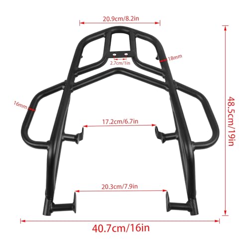 Porte-bagages XT250 haute résistance avec support de montage - 6