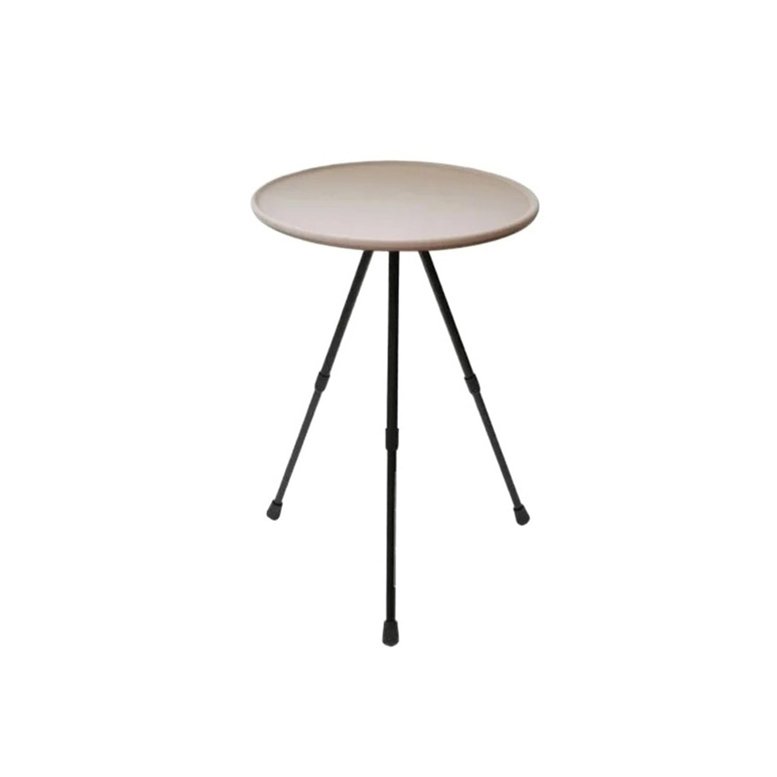 Table ronde pliante télescopique stable et relevable pour camping kaki