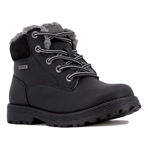 Nautica Bota infantil de trabalho Chukka bota casual para trilhas, botas de caminhada cano alto para meninos e meninas | (crianças pequenas/crianças grandes), Japão - preto, 1 Little Kid