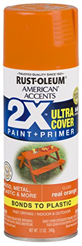 Rust-Oleum 327873 American Accents Spray Paint, Gloss Real Orange