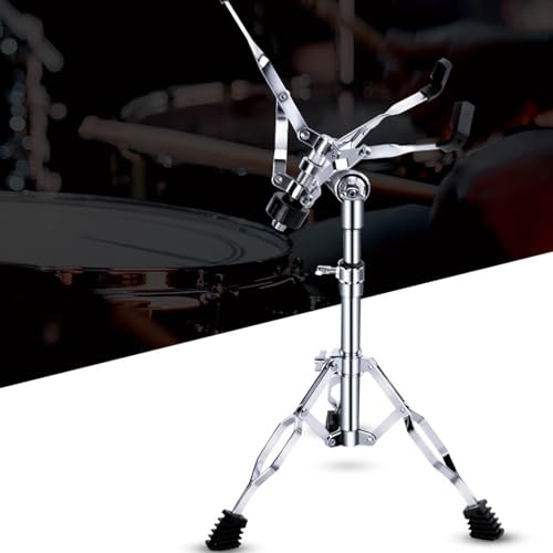 Suporte de tarola, tripé com suporte duplo, tarola, bateria, suporte de almofada de treino ajustável