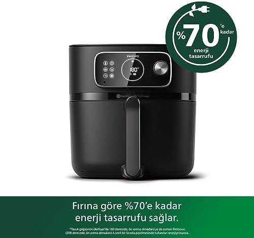 Philips Urządzenie Ovi Smart 2.0 XXL - 8,3L (2kg), Airfryer 22-w-1, łącze WiFi, 99% mniej Dodanego Tłuszczu Korzystając z Technologii Rapid CombiAir, Aplikacja z Przepisami NutriU (HD9875/90)