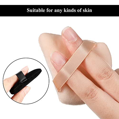 12 Pieces Triangle Powder Puff Face Cosmetic Makeup Puff For Loose Powder Soft Body Washable Reusable Foundation Sponge Mineral Powder Wet Dry Makeup Tool(Black, Nude Color,Small) #TOP3