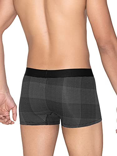 Image of XYXX Men's Blox Tencel Micromodal Printed Trunks | Antimicrobial, Regular Fit, No-Marks Waistband | Underwear Combo Pack of 2