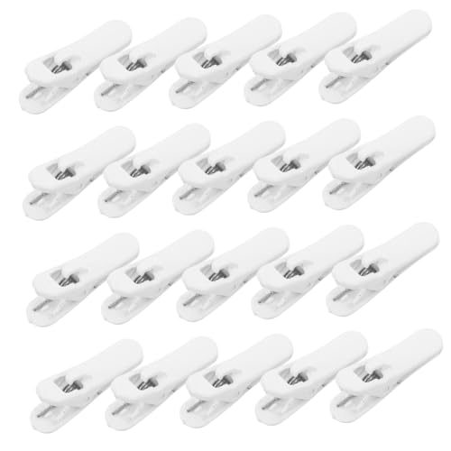 RORPOIR 40piezas Clip para Auriculares Blanco Clips para Cables De Auriculares Fijos Ropa Ganchos Cuello