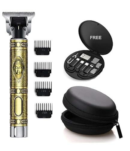 Image of Our Best Hair Trimmer,Electric Shaving Machine,Adjustable Blade Clipper, for men,Body Trimmer,Men Beard,Trimmers for man,Professional Shaver For Men COMBO PACK-3 (TRIMER+data cable set+CARRY BAG)