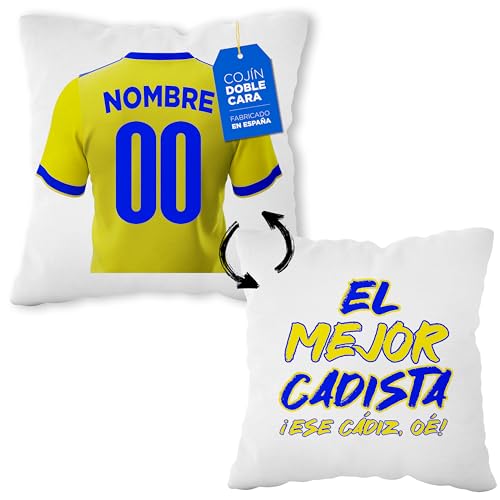 LINFORMAL Cojín Personalizado Fútbol - Diseño Doble Cara con
