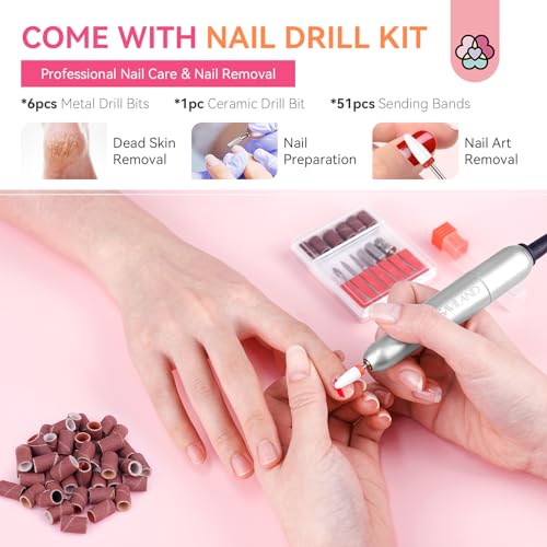 Saviland US3WT00220 Acrylic Nail Kit With Drill: Professional Nail Kit Acrylic Set thumb #4
