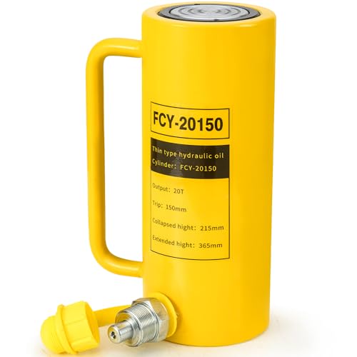 Image of 20T 6Inch Stroke Porta Power Single Acting Lifting Cylinder for Shipbuilding, Machinery and Industry,Automatically Retract Split Hydraulic Cylinders Tools