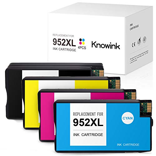 Knowink Remanufactured Ink Cartridge Replacement for HP 952XL 952 XL Work with HP OfficeJet Pro 8730 8725 8720 8715 8710 8216 8702 8210 7740 7720 Printer, 4-Pack