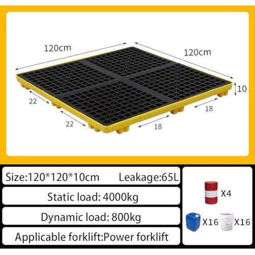 Plateforme modulaire industrielle de rétention des déversements pour fûts