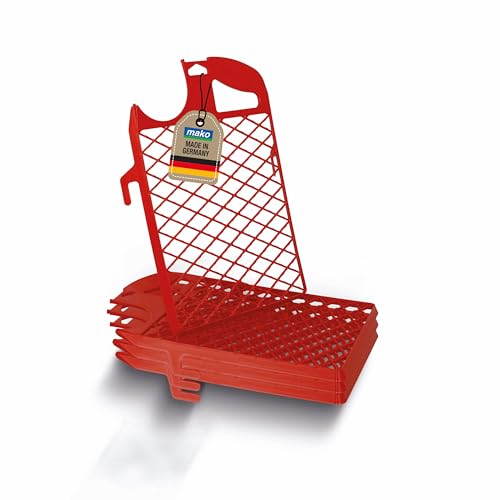 4X mako Abstreifgitter easyCLEAN 19 x 23 cm Farbabstreifgitter aus Recycling-Kunststoff Bruchsicher & leicht zu reinigen Abtropfgitter für Farbe Malergitter Farbgitter