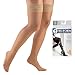 Truform Sheer Compression Stockings, 8-15 mmHg, Women's Thigh High Length, 20 Denier, Beige, Large