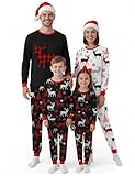 Yoofoss Family Christmas Pajamas Matching Sets, Organic Cotton Holiday Christmas Pjs for Family Adult Women Men, Soft & Durable