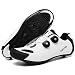 TRNL Scarpe da ciclismo da uomo e donna, compatibili con look Spd Spd-sl Delta Cleats, compatibili con Peloton, scarpe da ciclismo unisex per interni ed esterni (38, bianco)