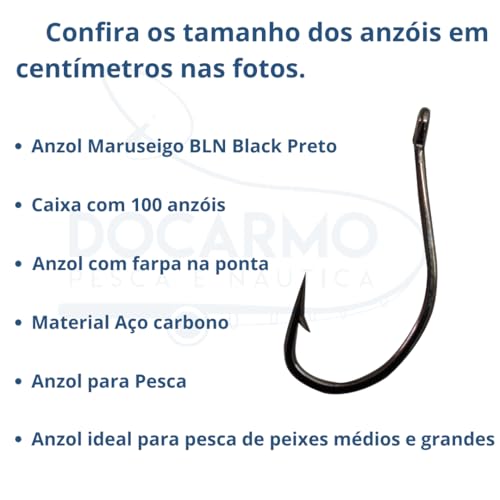 Anzol de Pesca Tamanho 22 caixa com 100 uni Super Maruseigo