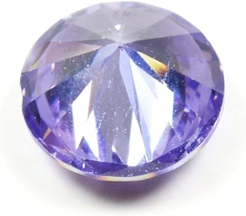 Pierre précieuse zircon bleu rond AAA+ taillé en brillant pour création joaillerie