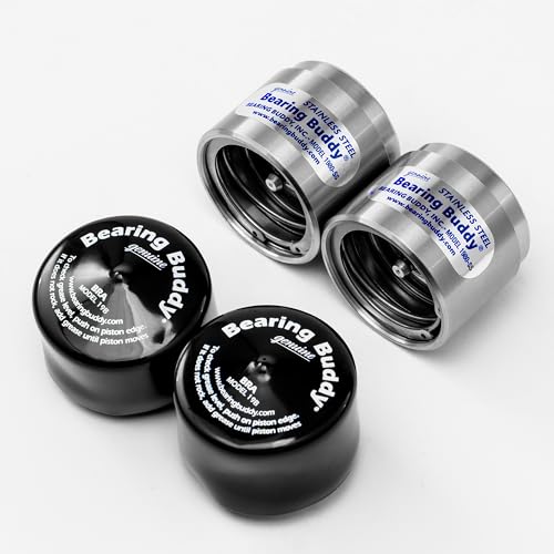 Bearing Buddy Stainless Steel Bearing Protectors (1.980' Diameter) with Bras - Pair