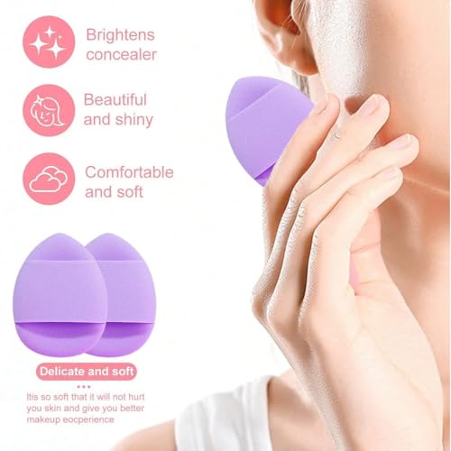 Image of Multi-Shape Makeup Sponge Set | 20 Piece Beauty Puff Collection with Headband and Clean Sponge | Pink, Purple, Beige & Bright Sets | Face Blender Kit for Cream, Liquid & Powder | Aesthetic and Functional Makeup Tool (Lavender, 20Pcs)