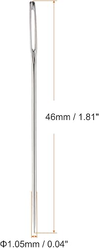 Miniatura 10 de Agujas de costura grandes de 2.36 pulgadas, agujas de coser de acero inoxidable, agujas de bordar, agujas de coser a mano con botella de