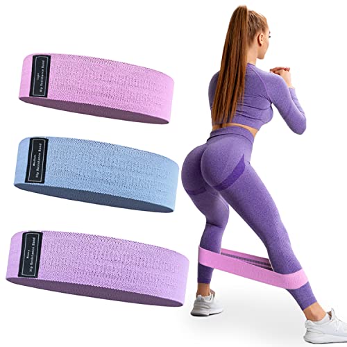 Resistance Bands for Working Out, Exercise Bands Workout, 3 Booty Bands for Women Legs and Glutes, Pilates Flexbands, Yoga Starter Set