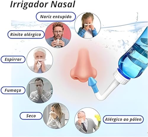 Higienizador Nasal Lavador Lavagem de Nariz 300ml PREMIUM JFD VARIEDADES