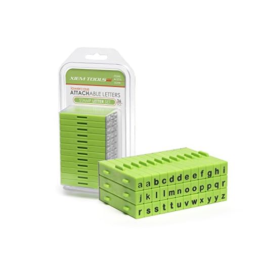 Xiem Tools USA Stamp Attachable Letters, Lowercase Arial Bold Font, 36 Pieces (ALSS1L-10296)