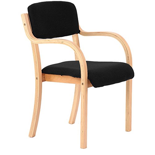 Image of Dynamic Madrid Visitor Chair with Arms - Black