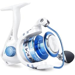KastKing Centron & Centron Lite Spinning Fishing Reels, Collapsible Handle | Max Drag: 17.5 lb, 9+1 BB, 13.9 oz, CNC Aluminum Spool, 5.2:1 Gear Ratio, Freshwater & Saltwater, Fishing Gifts for Men