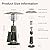 EAST OAK 11,000 BTU Patio Heater Tabletop Outdoor Heater, Mini Portable Propane Heater with 304 Stainless Steel Burner, Triple Protection System, Gas Outside Heater for Patio, Garden, Porch, Green