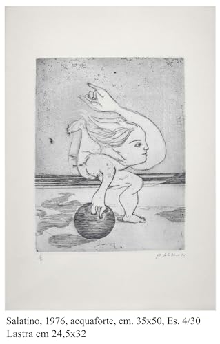 Gravure originale Salatino 1976 pour salon élégant et chic