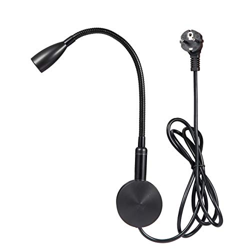 Preisvergleich Produktbild Meanyee Touch Switch Dimmbare Flexible Schwanenhals Wandhalterung Leuchte Lampe Led Nachttischlampen Mit Stecker Kabel(warmweiß)
